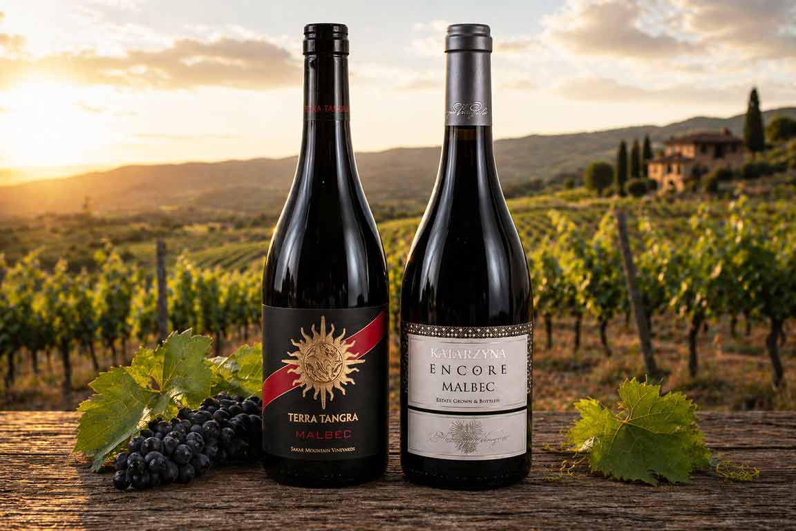 Červené víno Malbec Terra Tangra a Katarzyna Estate
