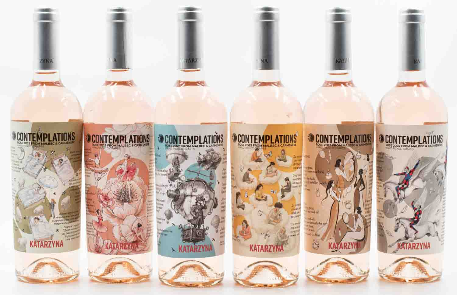 6 láhví bulharského vína Contemplations Rosé