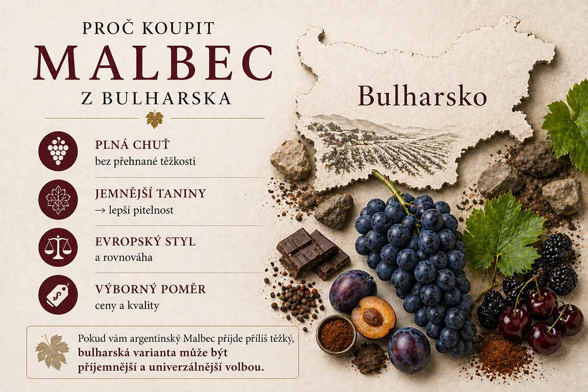 Proč koupit Malbec z Bulharska