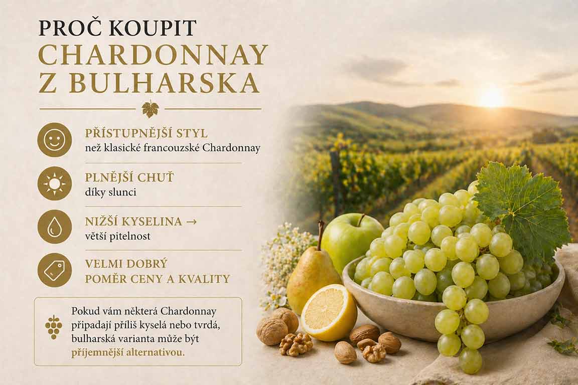 Proč koupit Chardonnay z bulharska