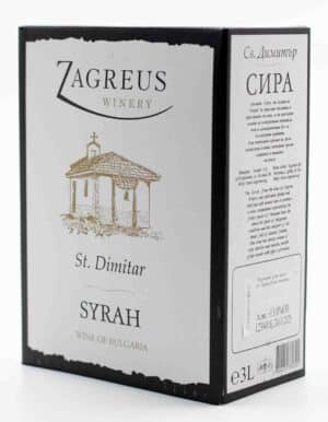 Zagreus Sv. Dimitar Syrah Bag in Box 3l – bulharské červené víno