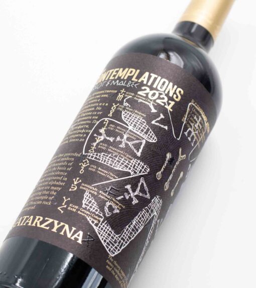 Contemplations Merlot Malbec bulharské víno detail etikety