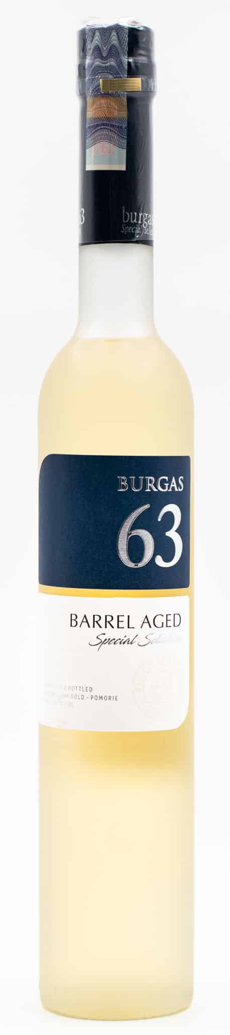Láhev bulharské rakije Burgas 63 Barrel Aged