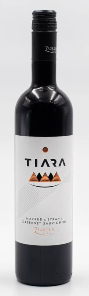 Bulharské víno z vinařství Zagreus Tiara Mavrud, Syrah, Cabernet Sauvignon 2019