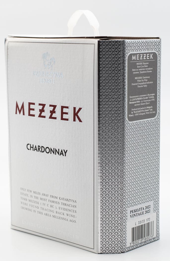 Bulharské víno Katarzyna Estate Mezzek Chardonnay bag in box