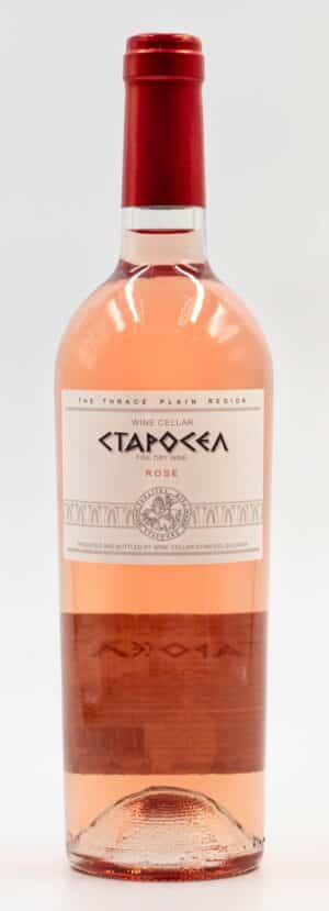 Starosel Winery Rosé – bulharské růžové víno z Thrácké nížiny, 0,75 l, Syrah, elegantní bledě růžová barva