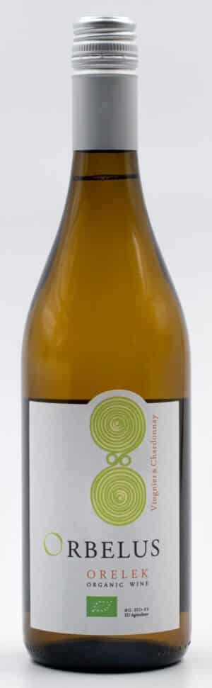 Láhev bulharského bílého vína Orbelus Orelek Viognier – Thrácká nížina