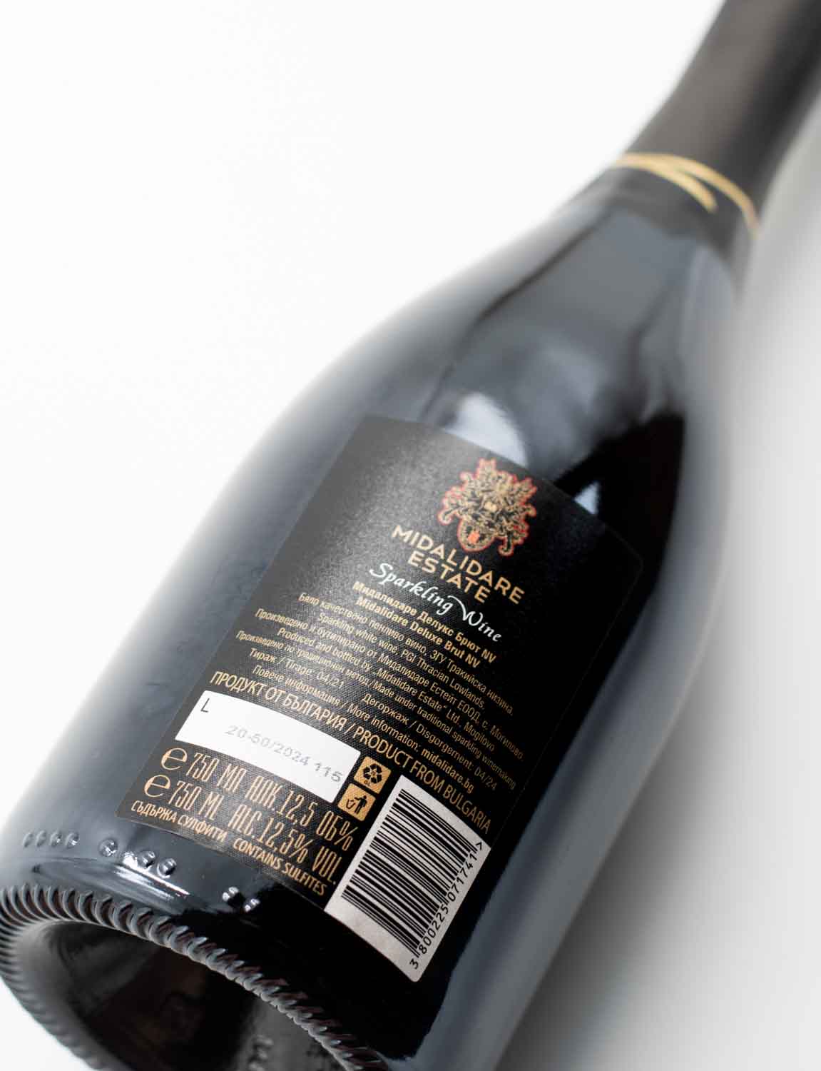 Bulharské šumivé víno Midalidare Deluxe Brut