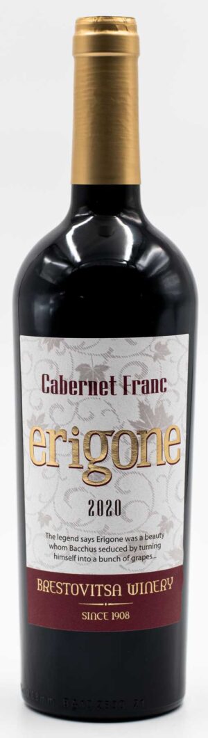 láhev bulharského vína Erigone Cabernet Franc Brestovitsa