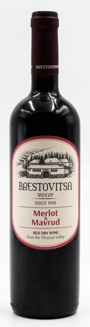 Lahev bulharského vína Mavrud x Merlot Brestovitsa